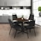 Regency Square Cain Breakroom Table W/ 4 Restaurant Stack Chairs, 42 in W, 42 in L, Neo Walnut TB4242NW29BK - alternate 7