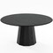 Homeroots 60" Black Solid Wood Pedestal Base Round Top Dining Table 721069 - alternate 1