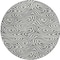Homeroots 8' Gray And Ivory Round Abstract Washable Indoor Outdoor Area Rug 598970 - alternate 8