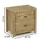 Homeroots 24" Walnut Golden Brown Distressed Solid Wood Two Drawer Nightstand 490277 - alternate 5
