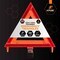 Xpose Safety 24 Sets Warning Triangle DOT Approved 3PK, Reflective Warning Road Safety Triangle Kit, 24PK WTR-3-24-X - alternate 5