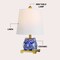 Jonathan Y Justina 16" Ceramic Mini LED Table Lamp, Blue/White JYL3014A - alternate 9