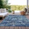 Homeroots 3' X 5' Navy Blue And Denim Blue Striped Washable Indoor Outdoor Area Rug 609558 - alternate 9