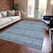 Homeroots 3' X 5' Blue And Gray Oriental Washable Indoor Outdoor Area Rug 616334 - alternate 8