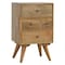 Homeroots 24" Brown Solid Wood Four Drawer Nightstand 651591 - alternate 7