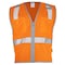 Dome75 Hi-Vis Safety Vest SM/MD Class ANSI/ISEA 107-2020 Class 2 , Zippered Front Closure 2 Pockets DV1221 - alternate 7