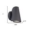 Homeroots Matte Black LED Conical Wall Sconce 398823 - alternate 4