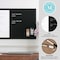 Martha Stewart Everette 24in.x18in. Magnetic Calendar Dry Erase Board and Chlk Board w/Liq Chlk Mrkr and Mgnts, Blk BR-PM-COM-MW1MB2-4561-BK-MS - alternate 9