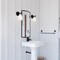 Vaxcel Vermont 1 Light Matte Black and Nickel Bathroom Vanity Wall Sconce Fixture White Glass W0404 - alternate 8