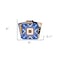 Homeroots 4" x 4" Shades of Blue and Yellow Mosaic Peel and Stick Removable Tiles 400432 - alternate 5