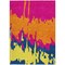 Homeroots 9' X 12' Pink Orange And Blue Abstract Washable Indoor Outdoor Area Rug 613642 - alternate 9