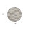 Homeroots 8' Beige And Gray Round Geometric Washable Indoor Outdoor Area Rug 604847 - alternate 8