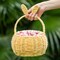 Wickerwise Hand-Woven Easter Bunny Ear Basket with Handle - Multi-Purpose Paper Rope Wicker Basket for QI004723.YL - alternate 9