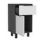 Homeroots 28" Dark Gray Wood One Drawer Nightstand 534886 - alternate 1
