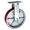 Service Caster 12 Inch Extra Heavy Duty Red Poly on Cast Iron Wheel Rigid Top Plate Caster SCC-KP92R1230-PUR-RS - alternate 1