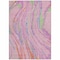 Homeroots 5' X 8' Pink Green And Teal Blue Abstract Washable Indoor Outdoor Area Rug 600247 - alternate 8