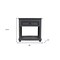 Homeroots 28" Distressed Gray One Drawer Solid Wood Nightstand 555414 - alternate 6