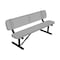 Leisure Craft 6' Standard Bench With Back, Perforated Metal, Portable, Granite B6WBP-PERF-GRANITE - alternate 1