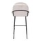 Homeroots Set of Two 30" Ivory And Black Shearling And Steel Bar Height Bar Chairs 555690 - alternate 9