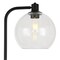 Homeroots 68" Black Adjustable Reading Floor Lamp With Clear Seeded Glass Globe Shade 523414 - alternate 8
