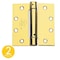 Global Door Controls 4.5 in. x 4.5 in. Spring Full Mortise Square Corner Door Hinge with Fixed Pin - Pack of 2 CPS4540-US3 - alternate 1