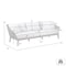 Armen Living Athos Indoor Outdoor 3 Seater Sofa in Dark Eucalyptus Wood with Charcoal Rope and Gray Cushions LCATSOWDDK - alternate 9