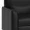 Flash Furniture Agent Black LeatherSoft Reception Loveseat with Right Side Charging Bank, Includes 2 Outlets, 2USB BT-827U-2-BK-CHR-GG - alternate 8