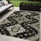 Homeroots 5' X 8' Black Ivory And Taupe Medallion Washable Indoor Outdoor Area Rug 588991 - alternate 1
