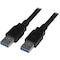 Startech.Com 6FT BLACK SUPERSPEED USB 3.0 CABLE AA USB3SAA6BK - alternate 1