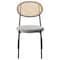 Leisuremod Euston Wicker Dining Chair with Velvet Round Seat, Grey, 2PK EC17GR2 - alternate 10