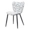 Homeroots Set of Two White and Black Upholstered Faux Shearling Dining Side Chairs 571485 - alternate 9