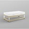 Homeroots 47" White Gold And Clear Wood Acrylic And Steel Coffee Table 543857 - alternate 9