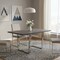 Homeroots 59" Taupe And Silver Metal Sled Base Dining Table 332625 - alternate 4