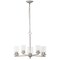 Homeroots Nickel Chandelier Iron Ceiling Light With Clear Shades 651654 - alternate 4
