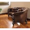 Homeroots 55" Brown Velvet Curved Sofa And Toss Pillows 348227 - alternate 5