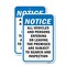 Signmission Vehicles & Persons Entering Leaving Are Subject To, 12'' X 18'' 2 Signs, Heavy Gauge Aluminum, 2PK A-1218-2PACK-24694 - alternate 1