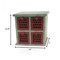 Homeroots 14" Red And White Distressed Wood Four Drawer Desk Organizer 274450 - alternate 5