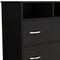 Homeroots 32" Black Wood Two Drawer Dresser 534952 - alternate 5
