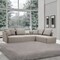 Homeroots Light Gray Polyester Modular L Shaped Two Piece Sofa and Chaise Sectional And Toss Pillows 473568 - alternate 2