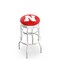 Holland Bar Stool Co 25" Chrome 2-Ring Nebraska Swivel Bar Stool, Accent Ring L7C3C25NebrUn - alternate 1