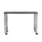 Homeroots 39" Gray and Silver Wood and Stainless Steel Rolling Sled Writing Desk 524924 - alternate 1