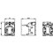 Siemens holder, universal, 3-way, plastic/metal, 1 NC, 1 NC, screw terminal 3SU1550-1AA10-1PA0 - alternate 5