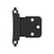 Amerock 3/8in 10mm Inset Self Closing Face Mount Matte Black Cabinet Hinge, 1 Pair BPR7928FB - alternate 1
