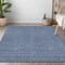 Homeroots 9' X 12' Navy Blue And Ivory Geometric Washable Indoor Outdoor Area Rug 595665 - alternate 9