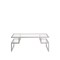 Homeroots 45" Silver Glass And Steel Coffee Table With Two Shelves 521986 - alternate 7