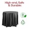 Smarty Had A Party 84 Black Round Disposable Plastic Tablecloths 96 Tablecloths, 96PK 823270-BK-CASE - alternate 7