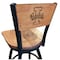 Holland Bar Stool Co 36" Blk Wrinkle Idaho Swivel Bar Stool, Laser Engraved Back L03836BWMedMplAIdahoUMedMpl - alternate 1