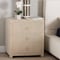 Bali & Pari Quinn Bohemian Woven Natural Grasscloth 3-Drawer Nightstand 254-14031-ZORO - alternate 8
