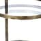 Homeroots 27" Gold And Clear Glass Round End Table 380690 - alternate 8