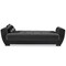 Homeroots 93" Dark Gray And Black Chenille And Faux Leather Sleeper Sofa And Toss Pillows With Brown Legs 607166 - alternate 8